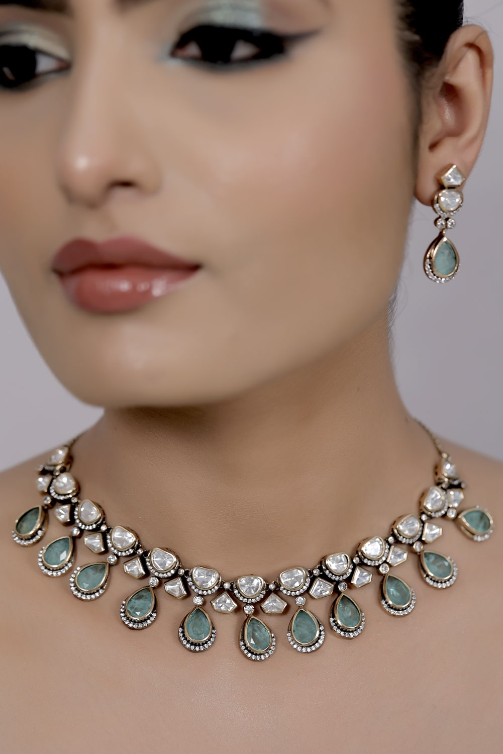 mint bridesmaid necklace 