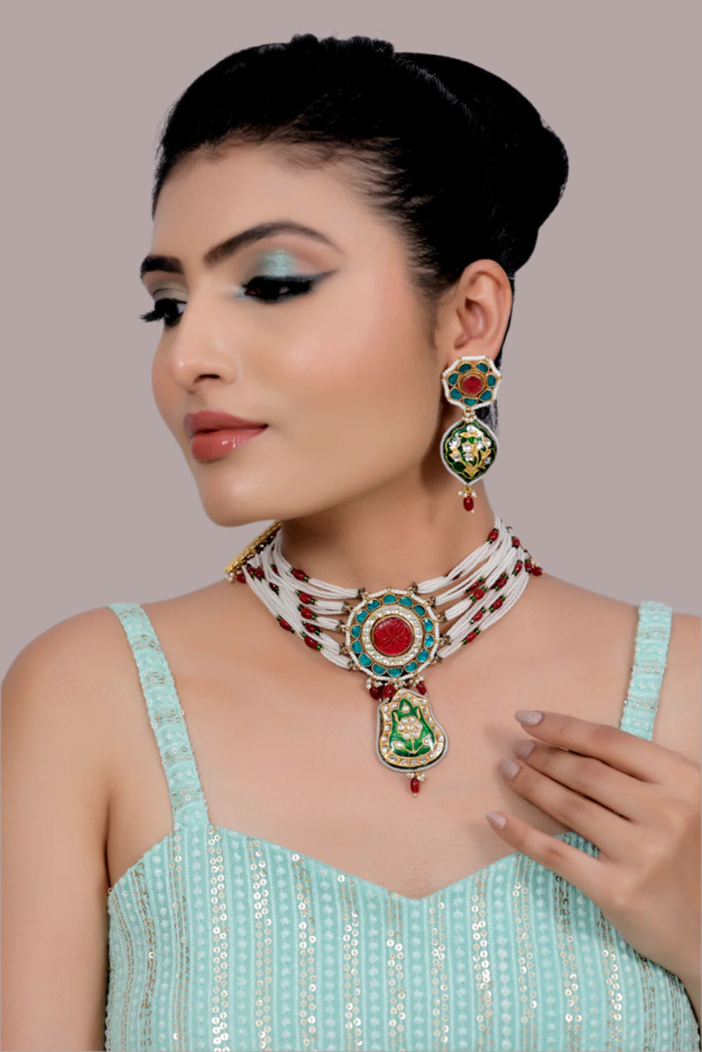 kundan choker set