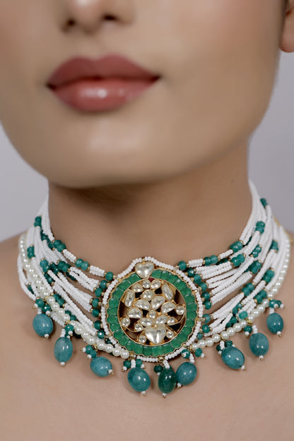 Kundan Choker Necklace kchn220794