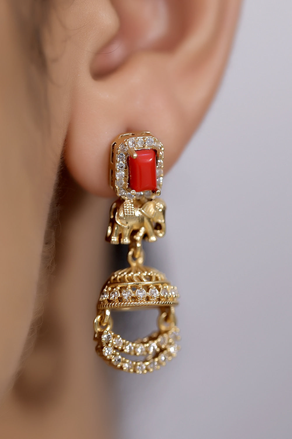 elephant cz necklace