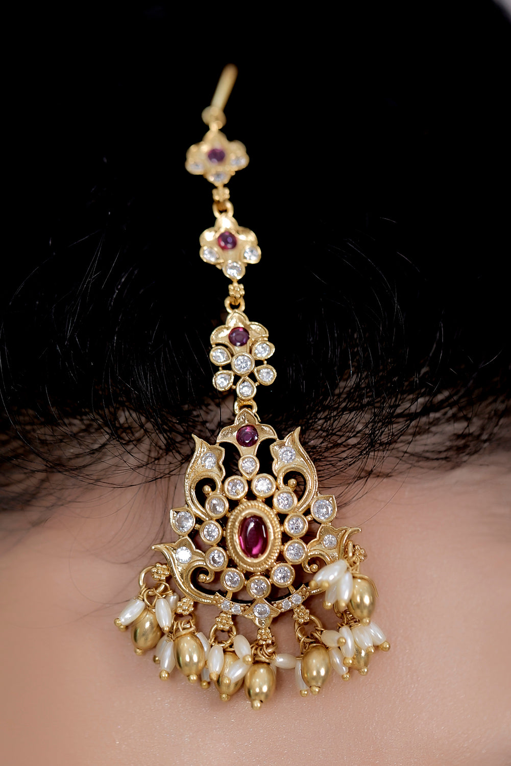 gold tika earrings
