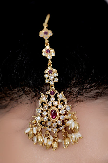 gold tika earrings