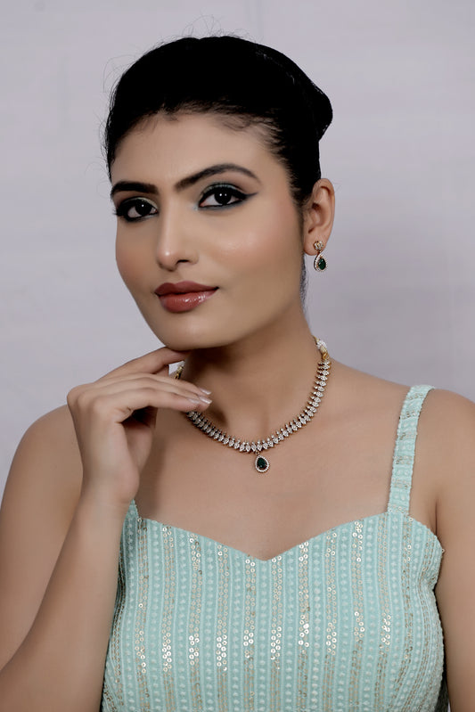 cubic zirconia necklace set