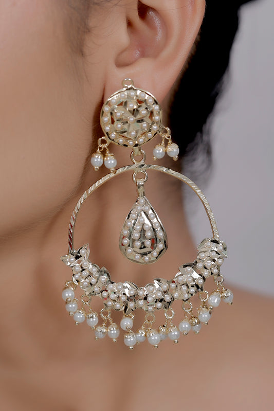 chandbali pearl jadau