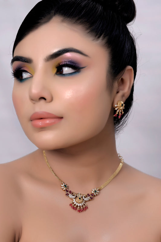delicate temple necklace set