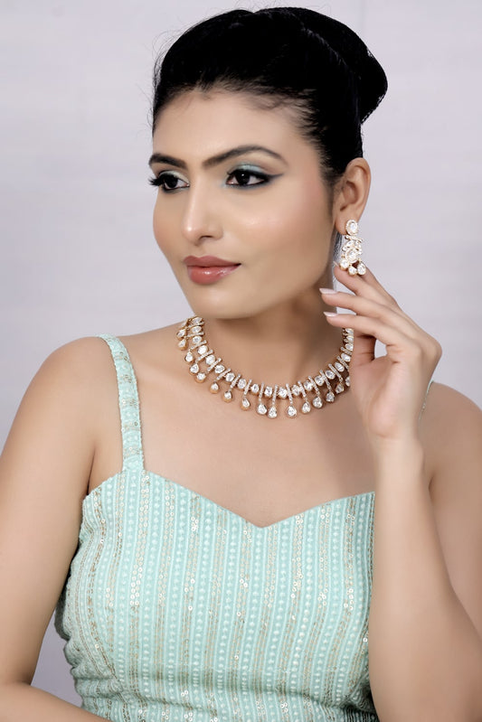 moissanite kundan jewelry