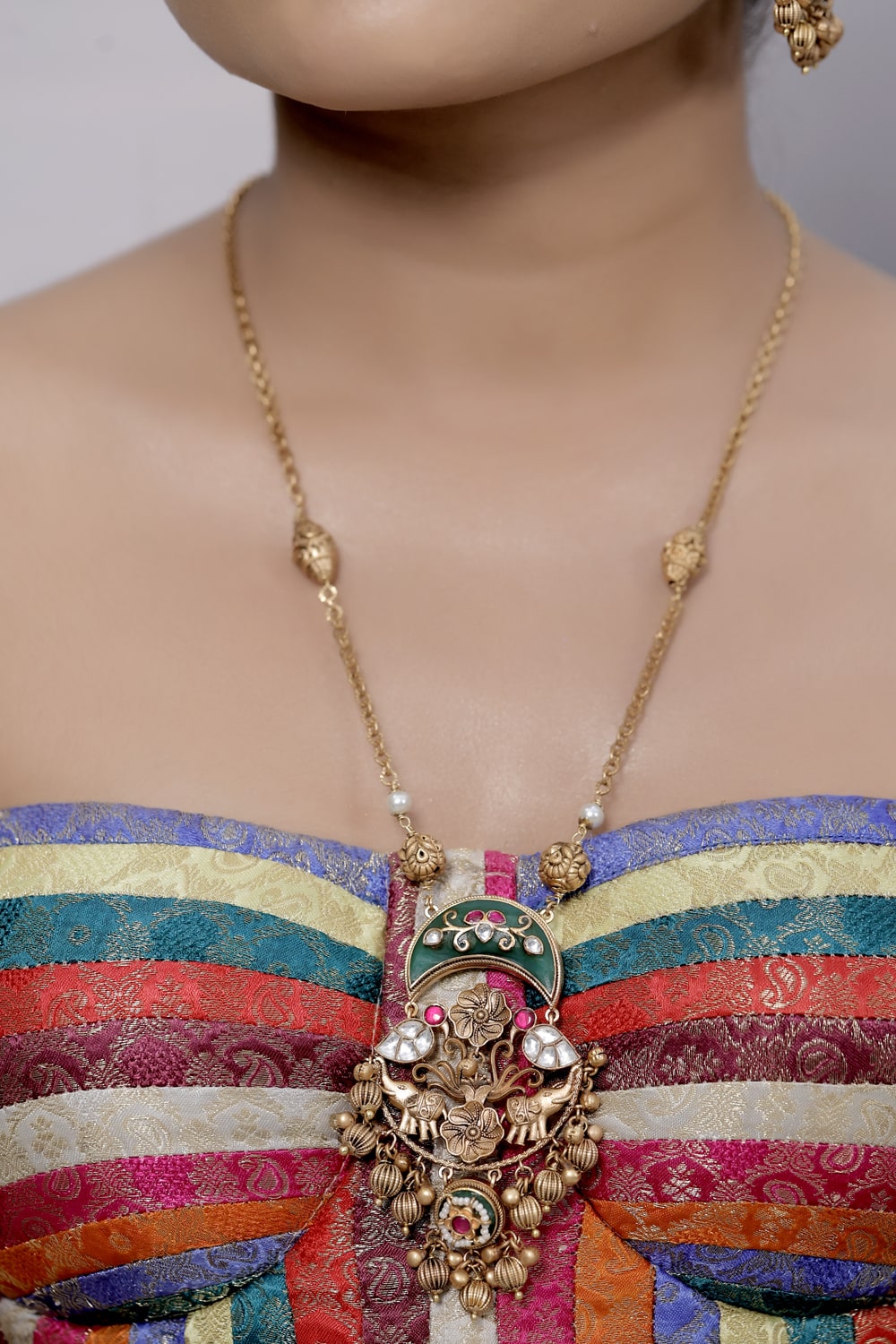 long kundan necklace