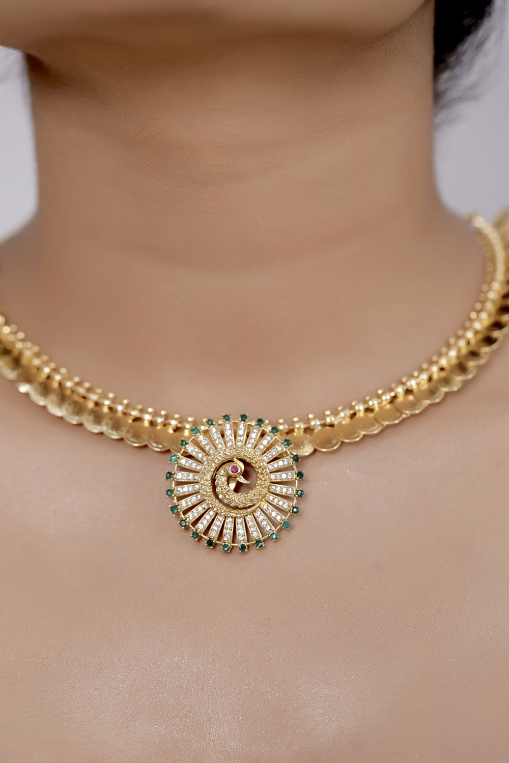 delicate lakshmi necklace