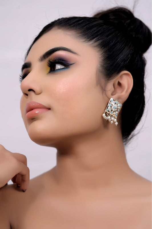 turquoise delicate stud earrings