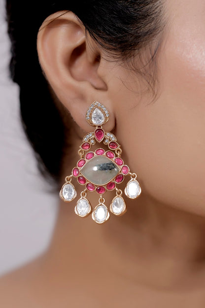 prehnite eearrings 