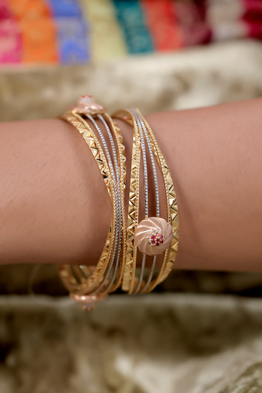 Three tone bangle