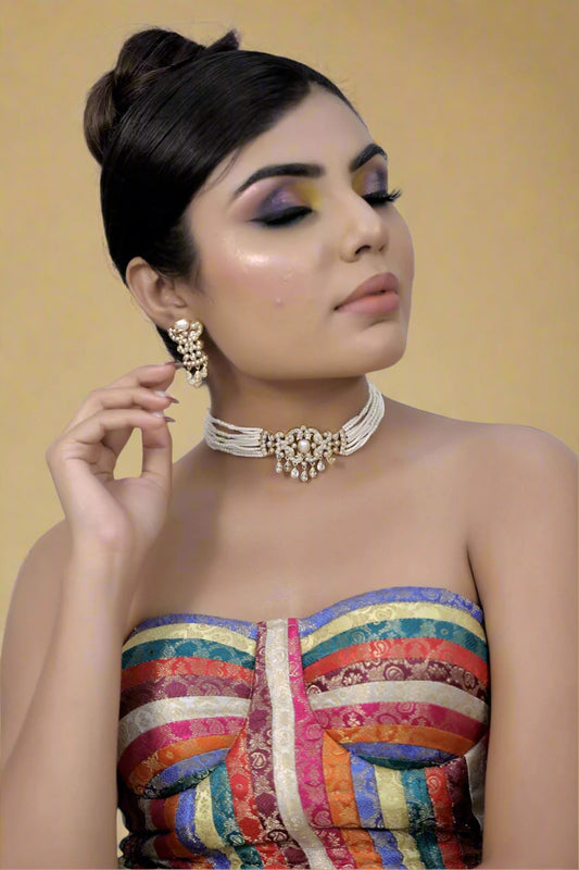 delicate jadau choker