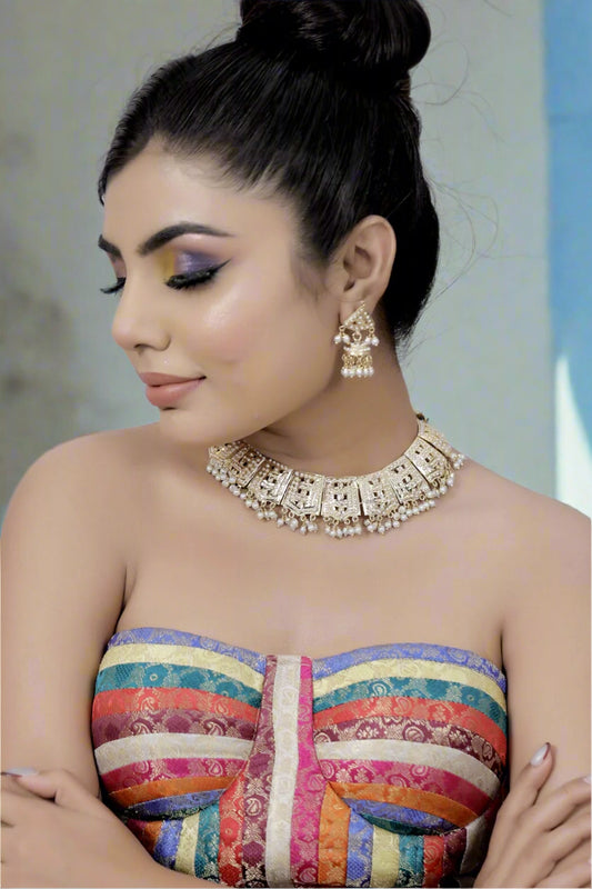 kundan choker necklace set