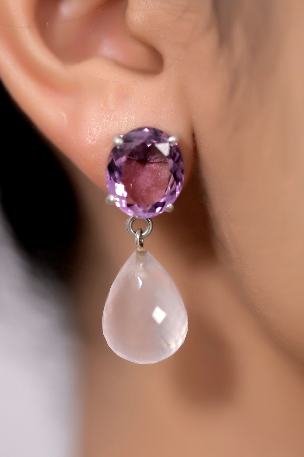 semi precious stone studs
