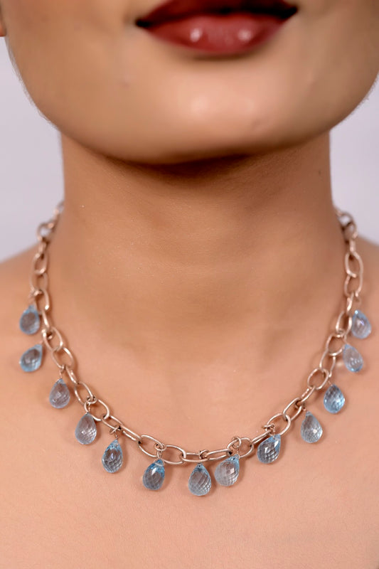 blue topaz necklace