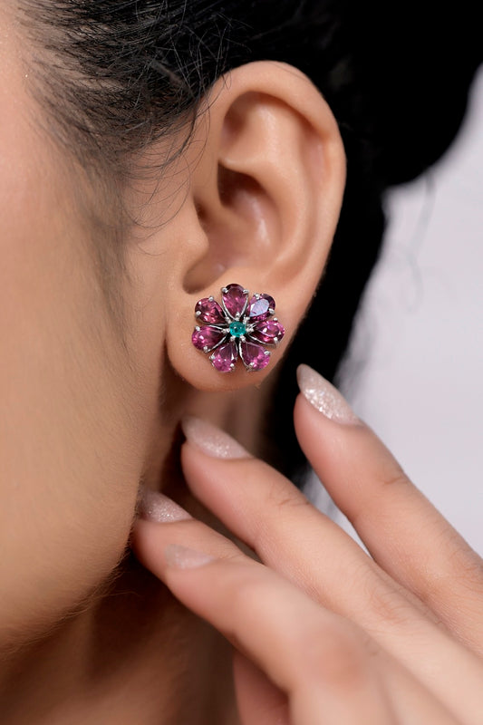 purple garnet earrings