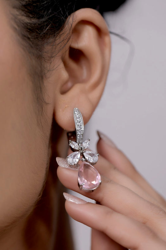 premium cz drop earrings
