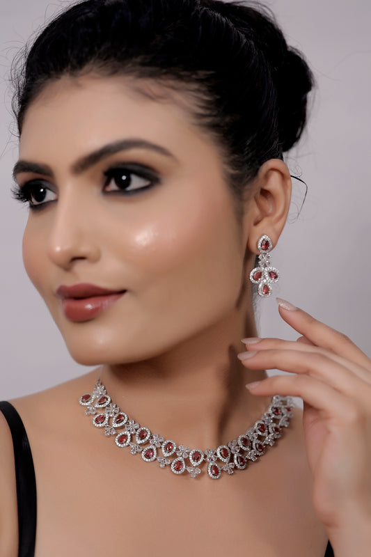 ad silver polish necklace set
