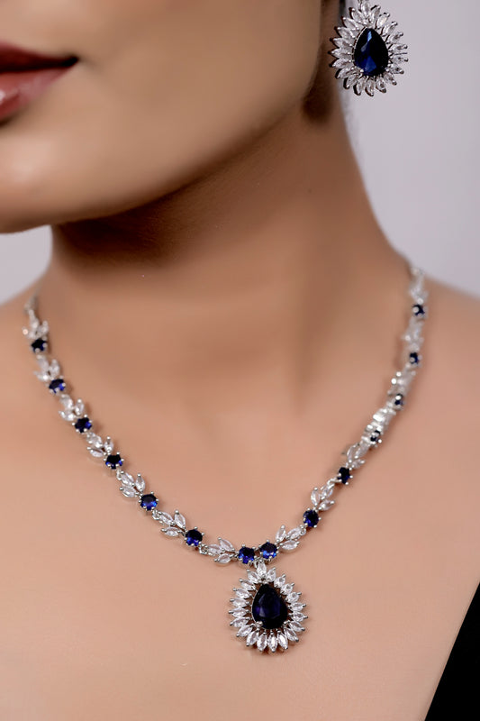 ad silver polish necklace set
