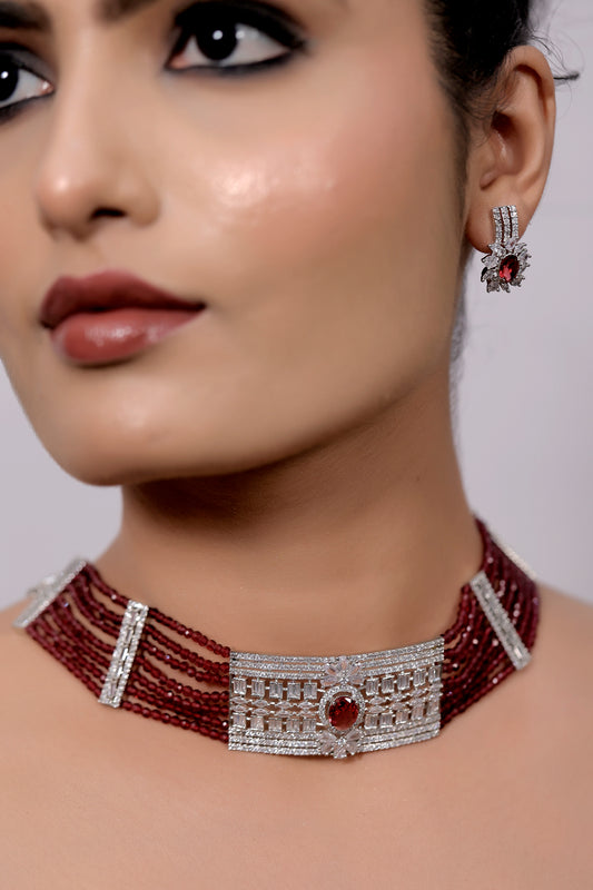 Ruby cz necklace