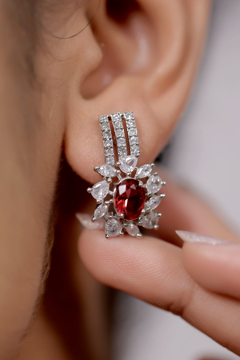 Ruby cz necklace