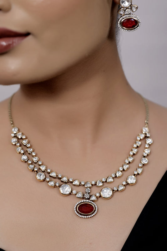 delicate yani kundan necklace set