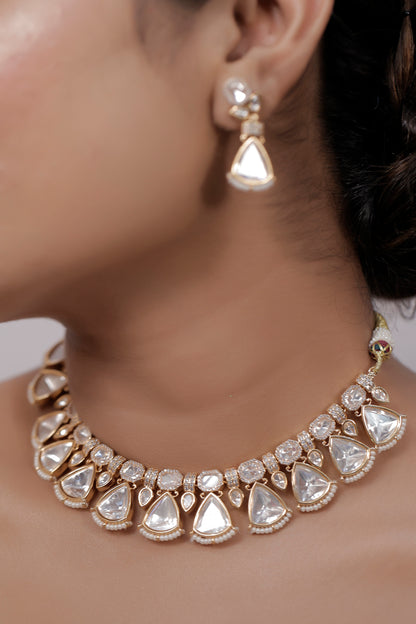 moissanite kundan necklace