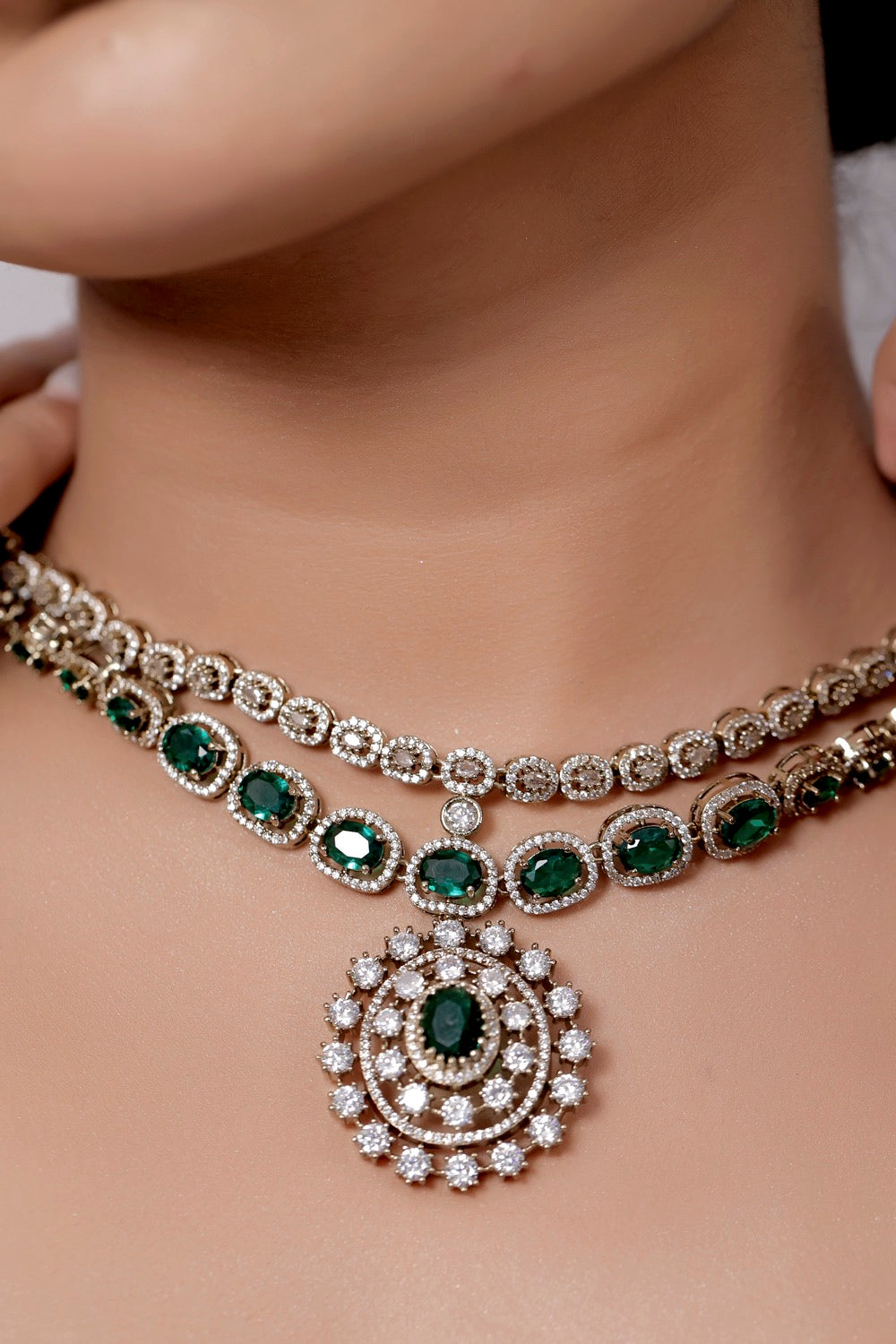 multi layer diamond necklace
