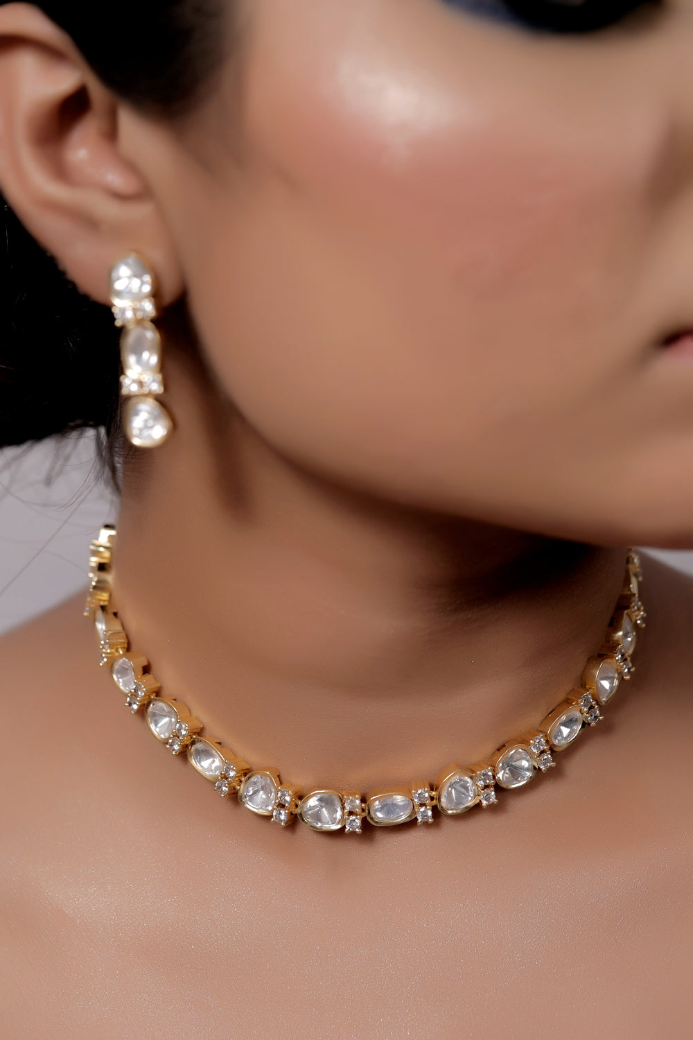 cz kundan tyaani necklace set