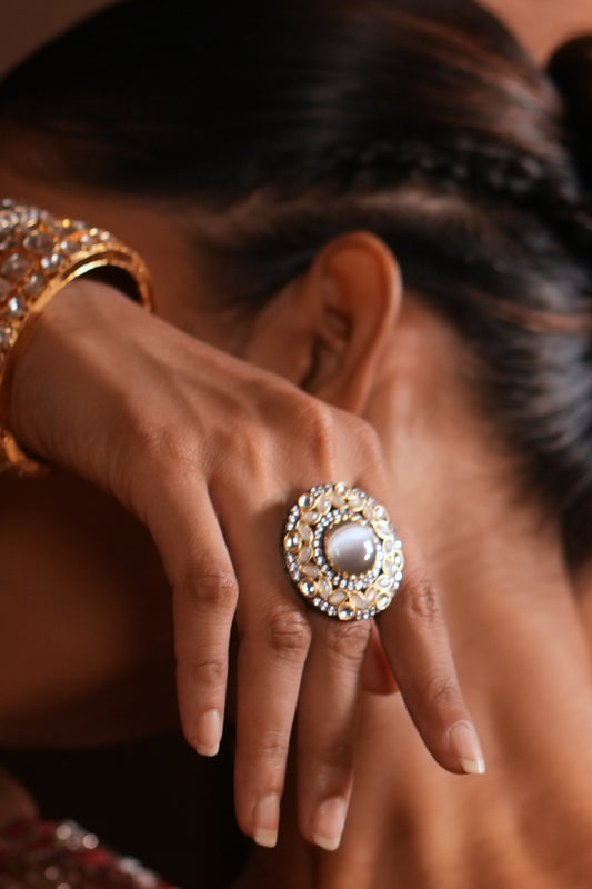 kundan finger ring