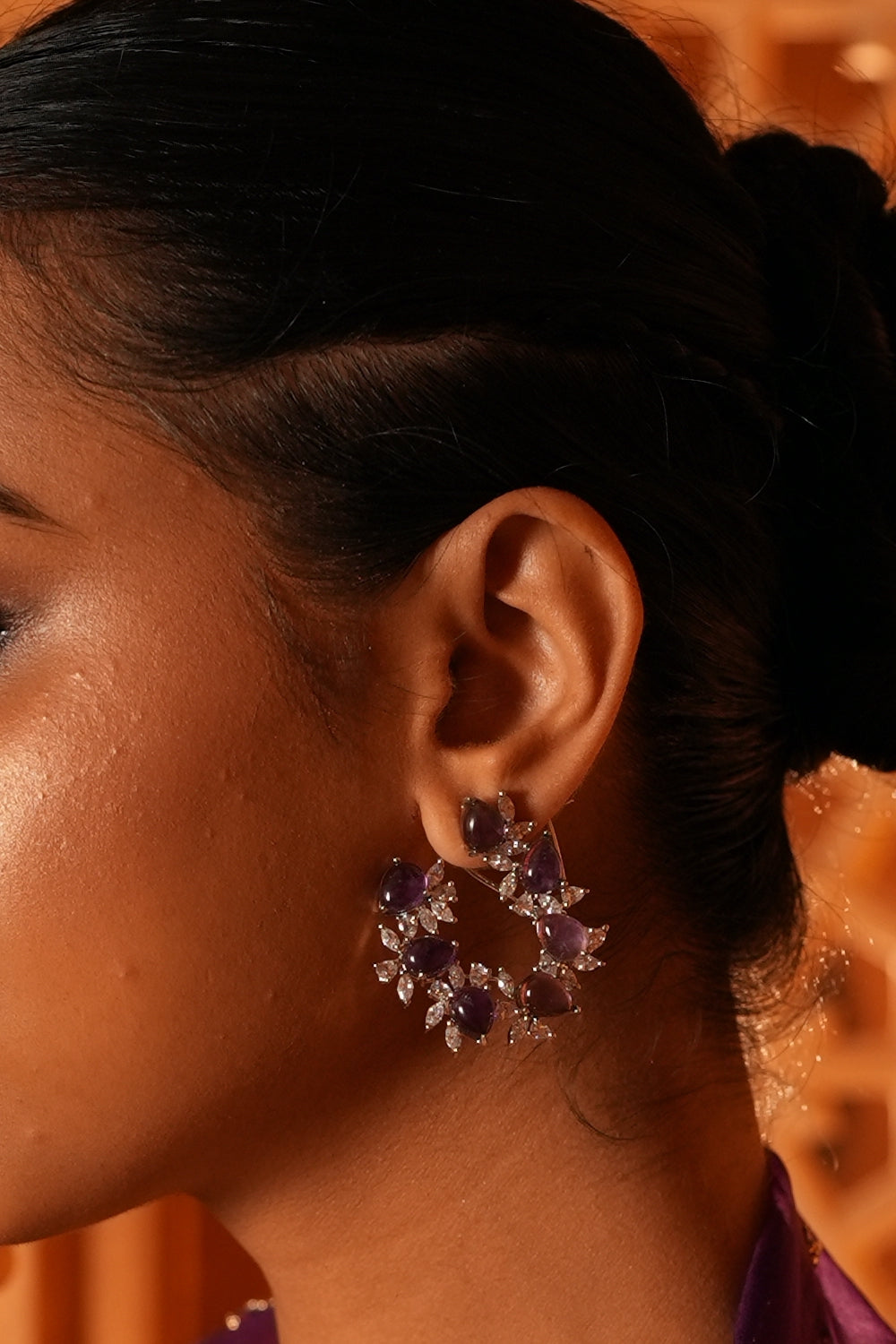 amethyst earring