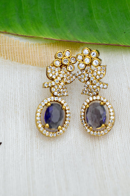 lavender stone victorian studs