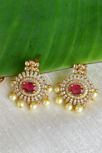 Zirconia antique gold Choker Set 250249