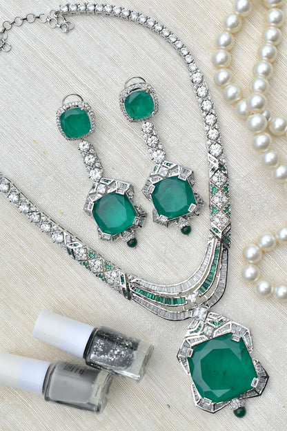 emerald white gold replica jewelry