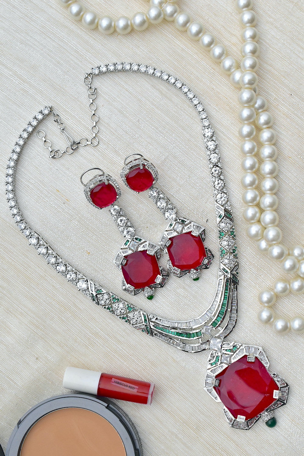 diamond statement long necklace