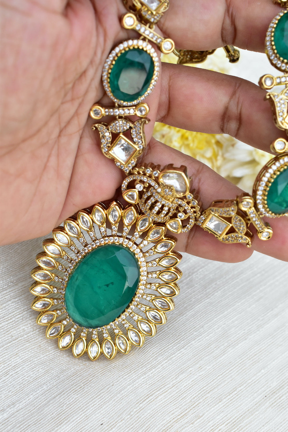emerald stone replica imitation jewellery