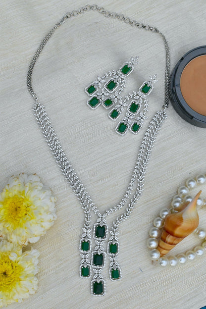 zirconia necklace set