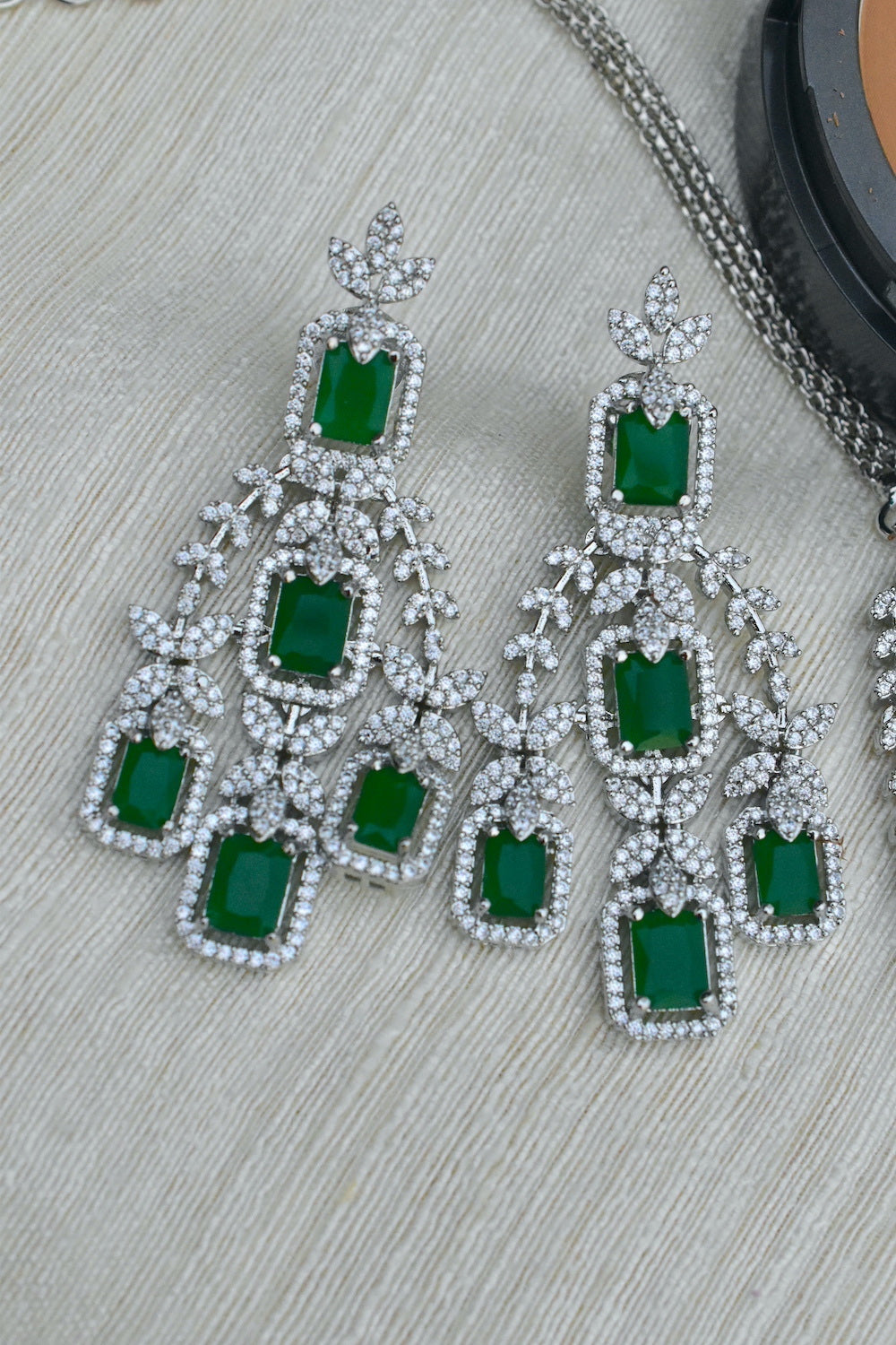 emerald long necklace