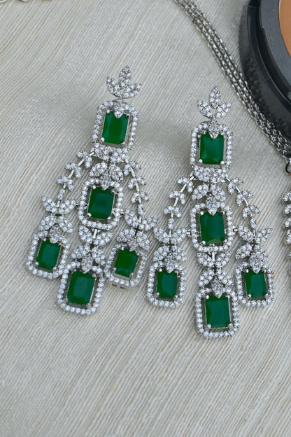 emerald long necklace