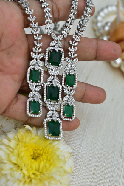 multilayer diamond necklace set