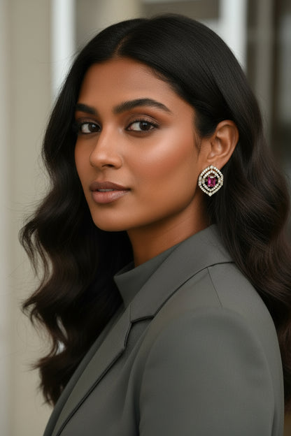 diamond stud earrings