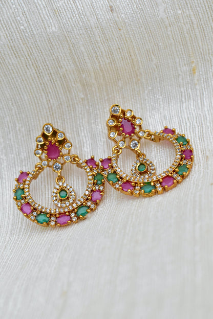 delicate chandbali earrings