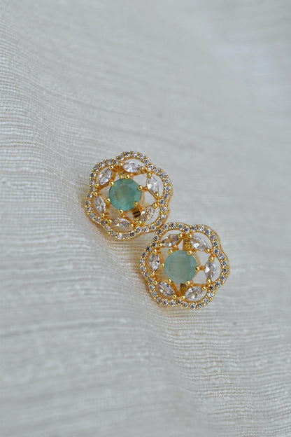 floral ad stud earrings