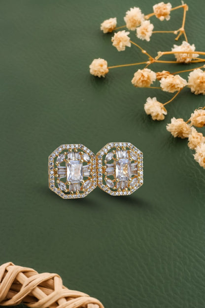 zirconia stud earrings