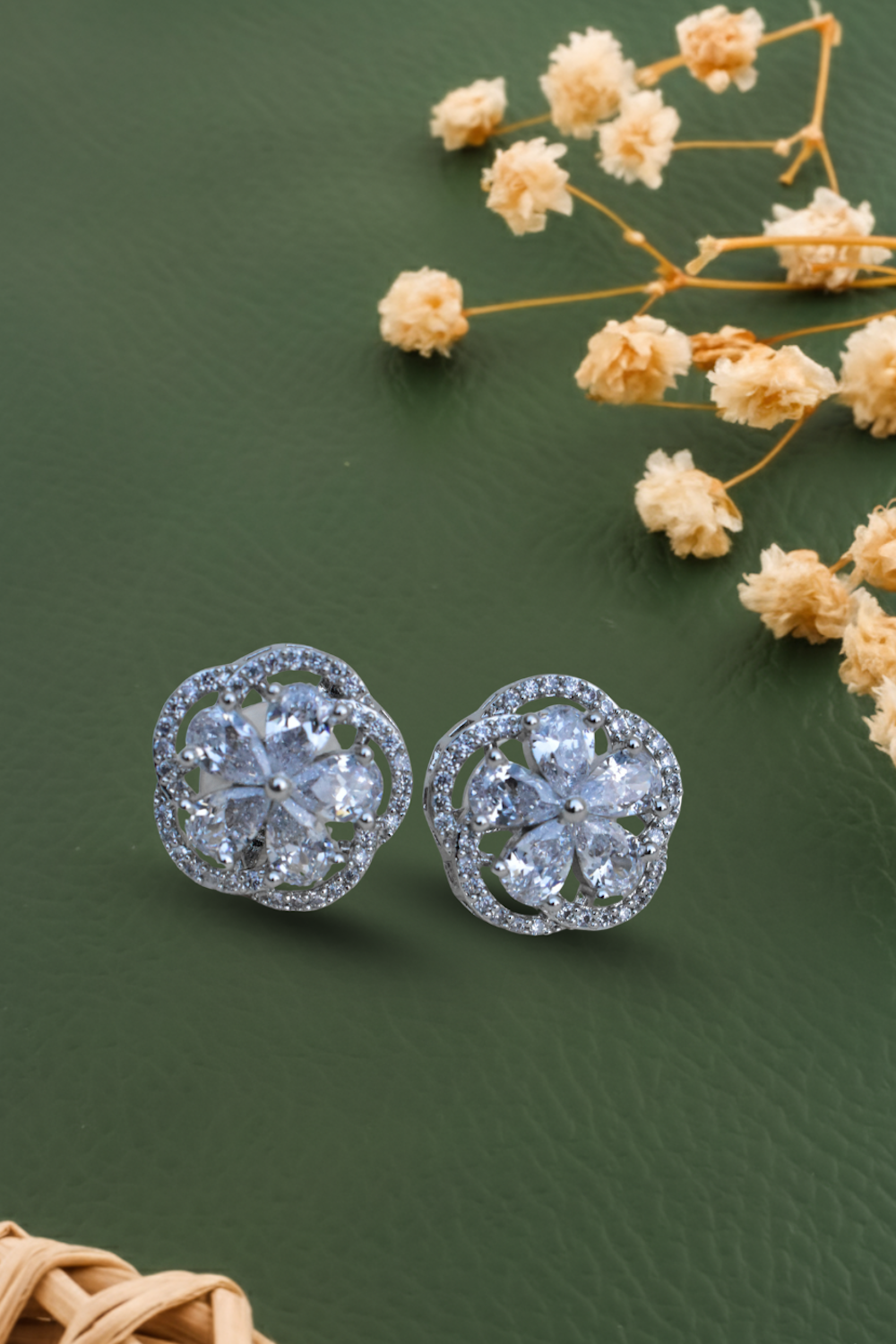 silver stud earrings