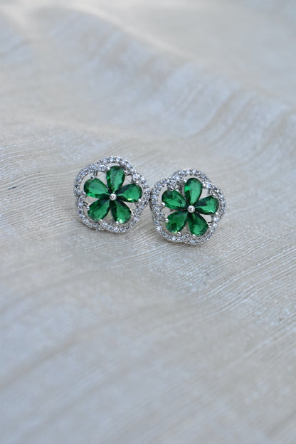 green zircon earrings