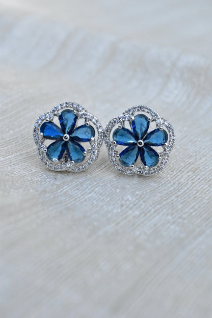 blue cz earrings