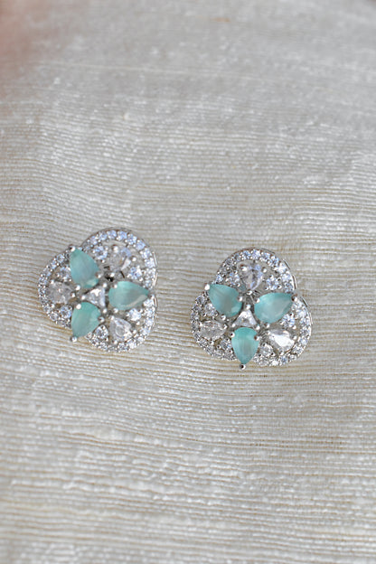 ad silver polish stud earrings adspse 250273