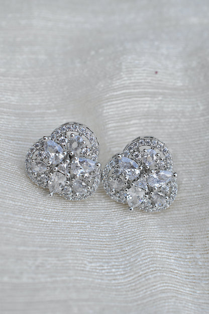 ad silver polish stud earrings adspse 250273