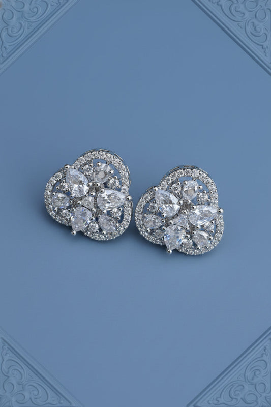 Pair of delicate diamond earrings